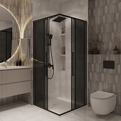 Niagara Душевой уголок Nova 90x90 NG-2823-34BLACK – фотография-2